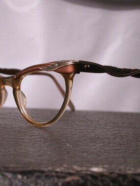 Vintage Marine Optical Aluminium Cat Eye Eyeglasses Frames Made In USA